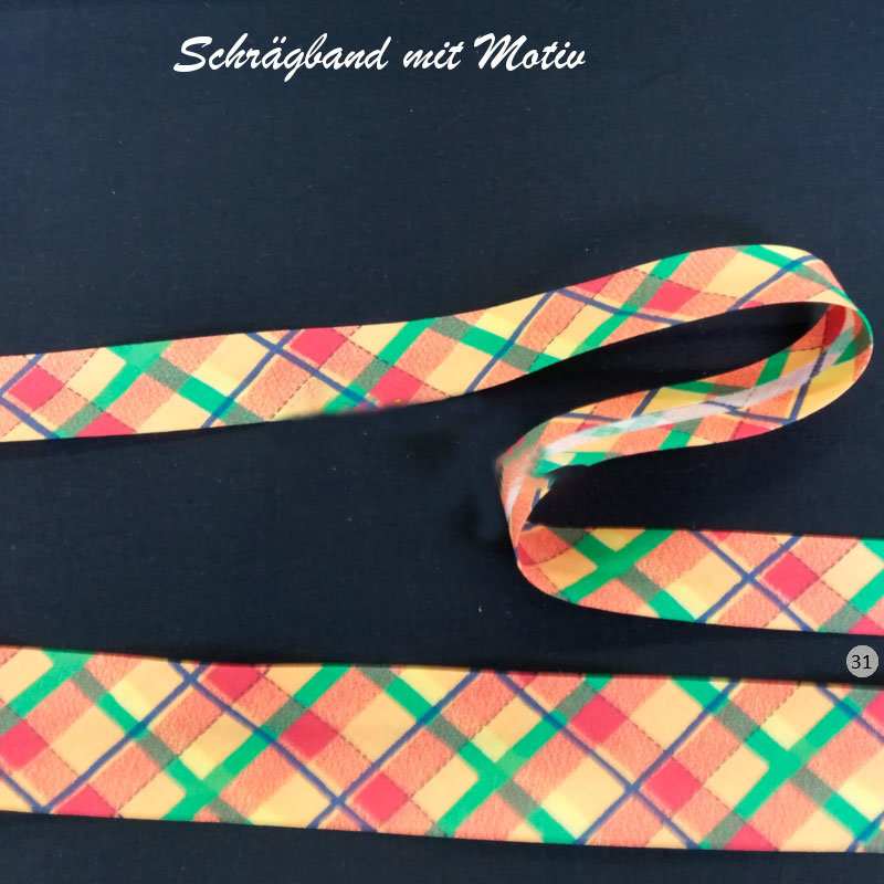 Motiv-Baumwollschrägband 18 mm multicolor