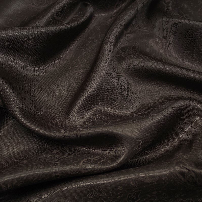 Futterstoff Jacquard Paisley, dunkelbraun,  Design 237-F122 Fb.66