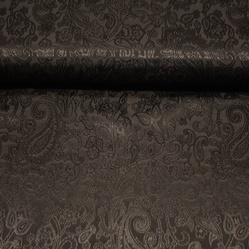 Futterstoff Jacquard Paisley 30 mm, dunkelbraun; Design 237-F120 Fb. 88