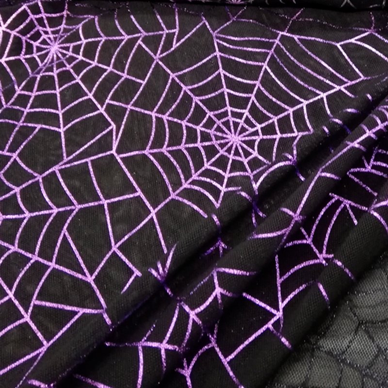 Stretch-Netz fein mit Folie schwarz-lila