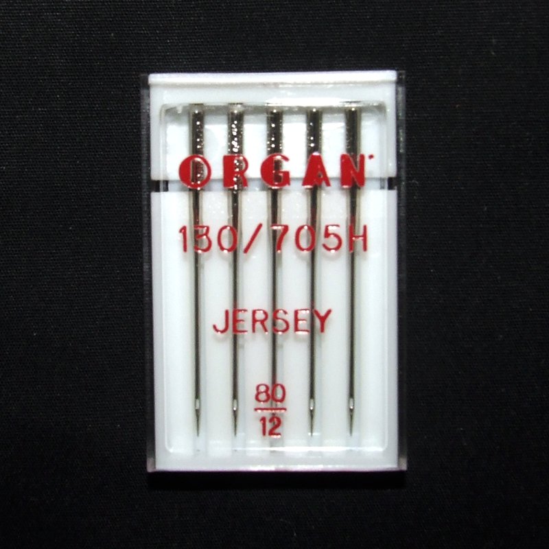 Nähmaschinennadeln Nr. 80 Jersey, 130/705H, 5 Stk. Flachkolben Organ