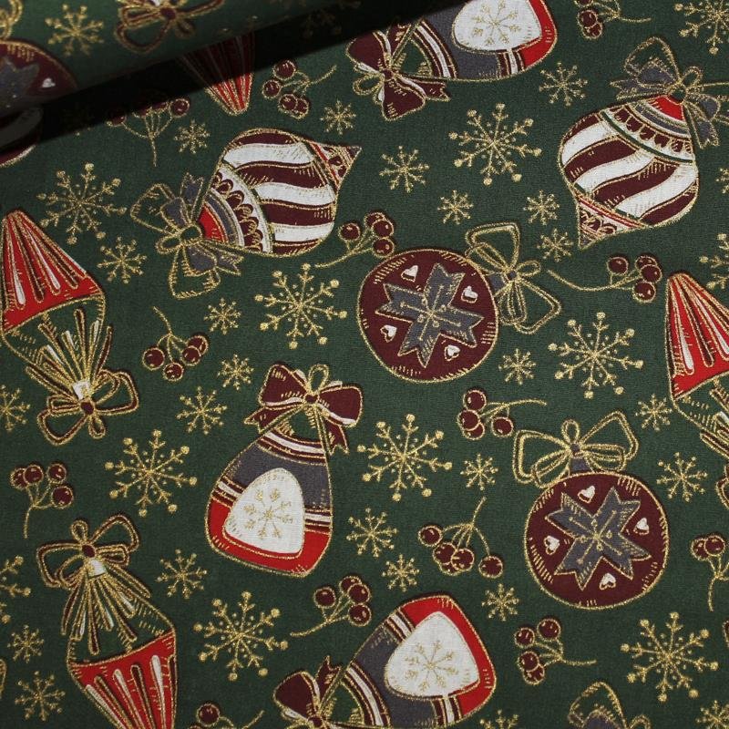 Feinpopeline Weihnachtsdruck Kugel gross grün