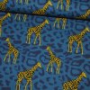 Baumwolldruck Serie Safari blau Giraffe &Ouml;koTex