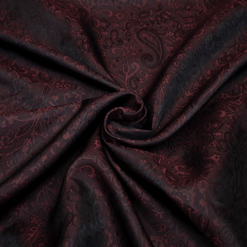 Futterstoff Jacquard Paisley 30 mm rot-schwarz; Design 235-F120 Fb. 5422