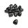 Kordelenden aus Metall schwarz, 10 mm