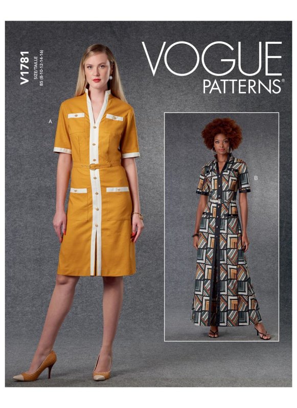 Vogue Schnittmuster Damen Kleid & Gürtel