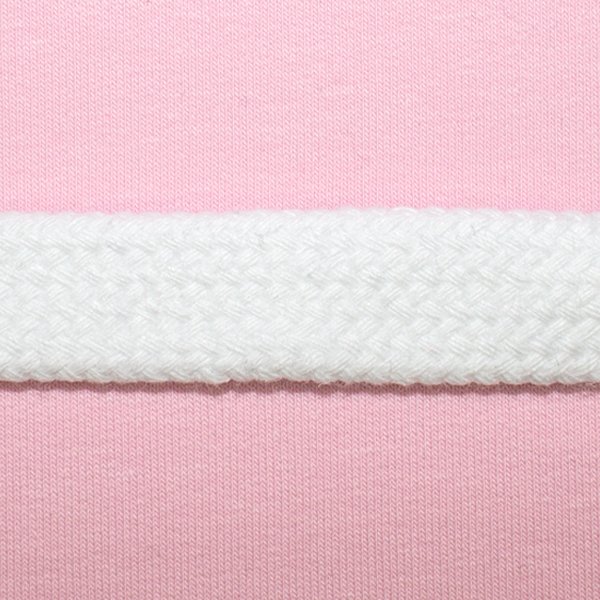 Flachkordel Baumwolle 18 mm in 10 Farben 01 weiß