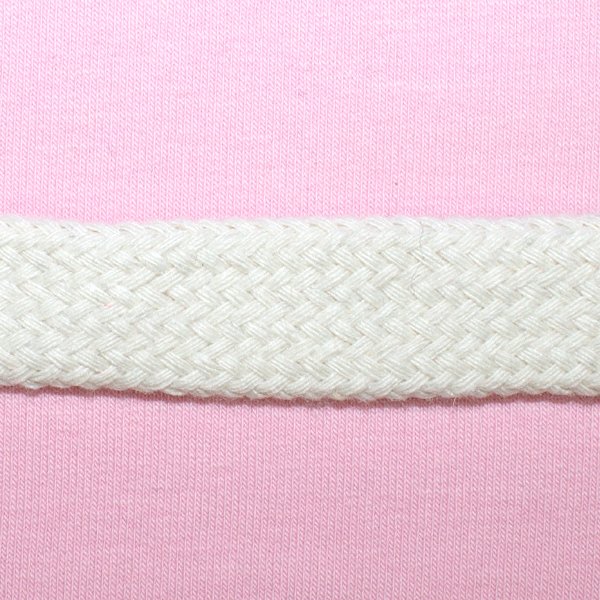 Flachkordel Baumwolle 18 mm in 10 Farben 02 ecru