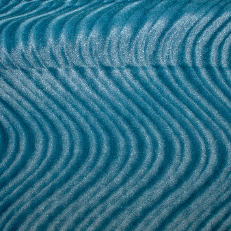 Möbelbezugsstoff Velour Wellenprägung blau