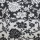 Polyester Jaquard doppelseitig Blumen schwarz-ecru