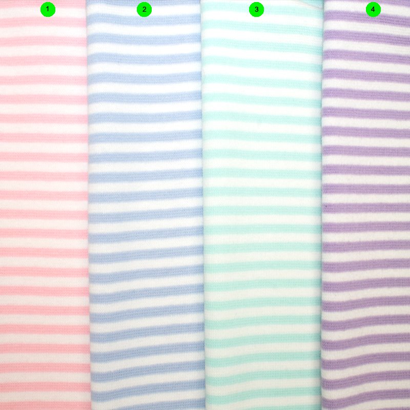 Bündchen Schlauchware Streifen 3 mm 03 mint