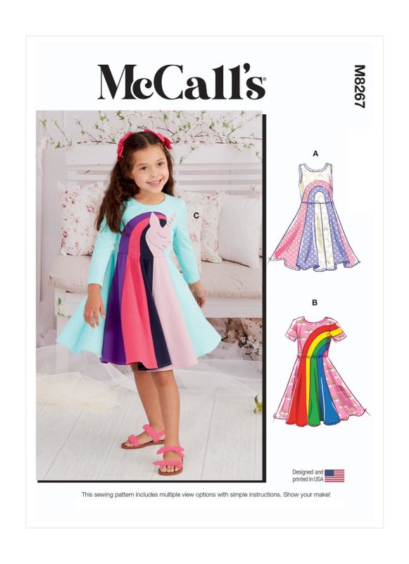 McCALLS Schnittmuster Kinder Kleid Alle Größen