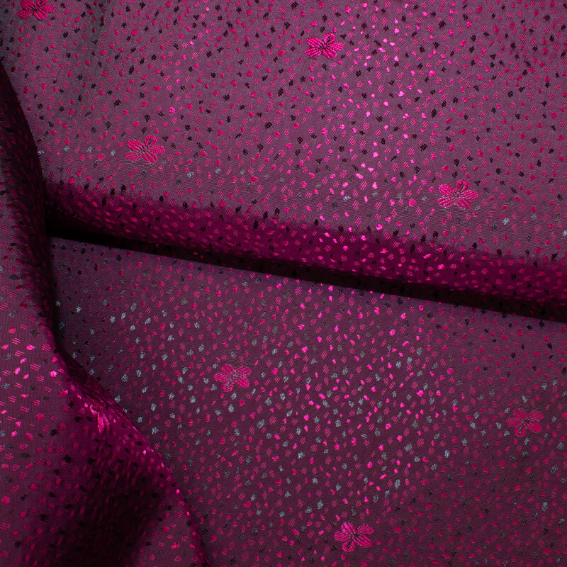 Futterstoff Jacquard 20  mm magenta;  Design 235-F126001 Fb. 004