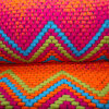 Wollstrick orange Zick-Zack