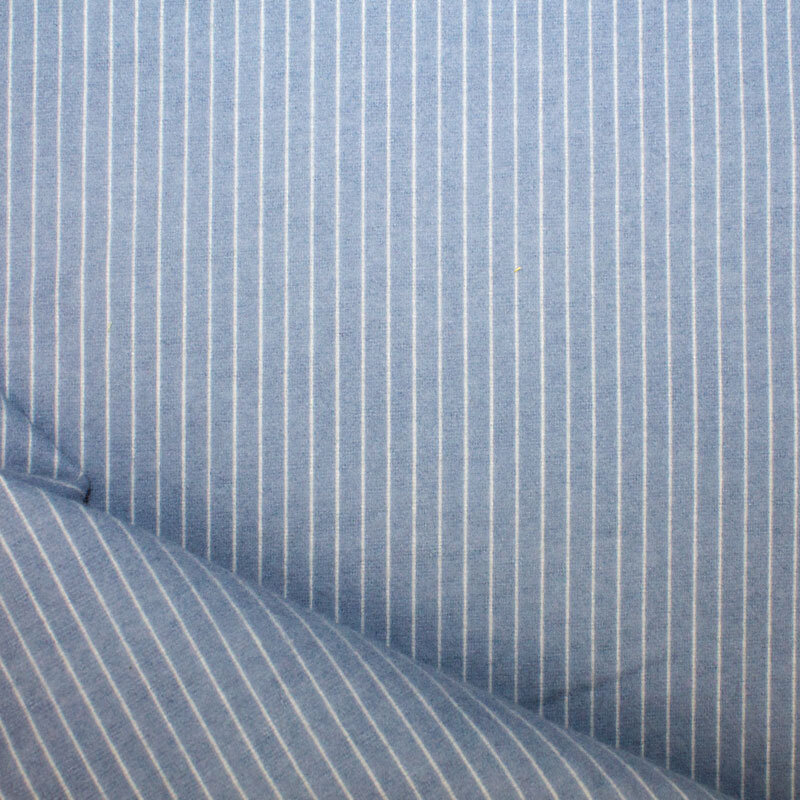 Baumwoll Molton kbA | 100% Bio Baumwolle Streifen taubenblau | 1 B Ware