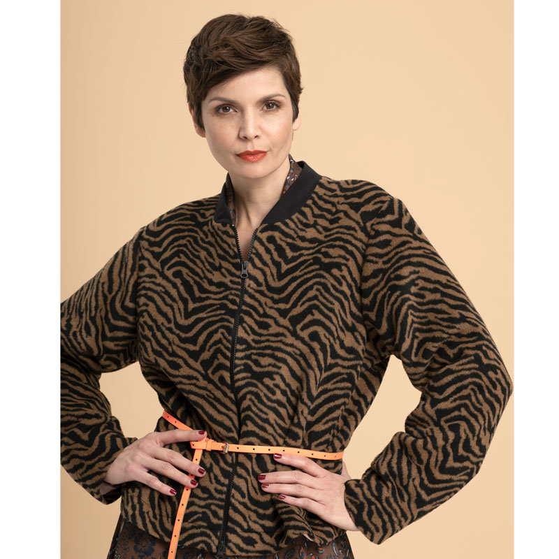 Modestoffe Jacquard Velours Animal (Jacke)
