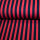 Jerseystoffe bedruckt Streifen 10 mm rot-schwarz