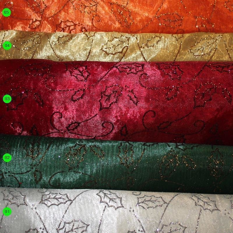 Organza Foliendruck  03 weinrot