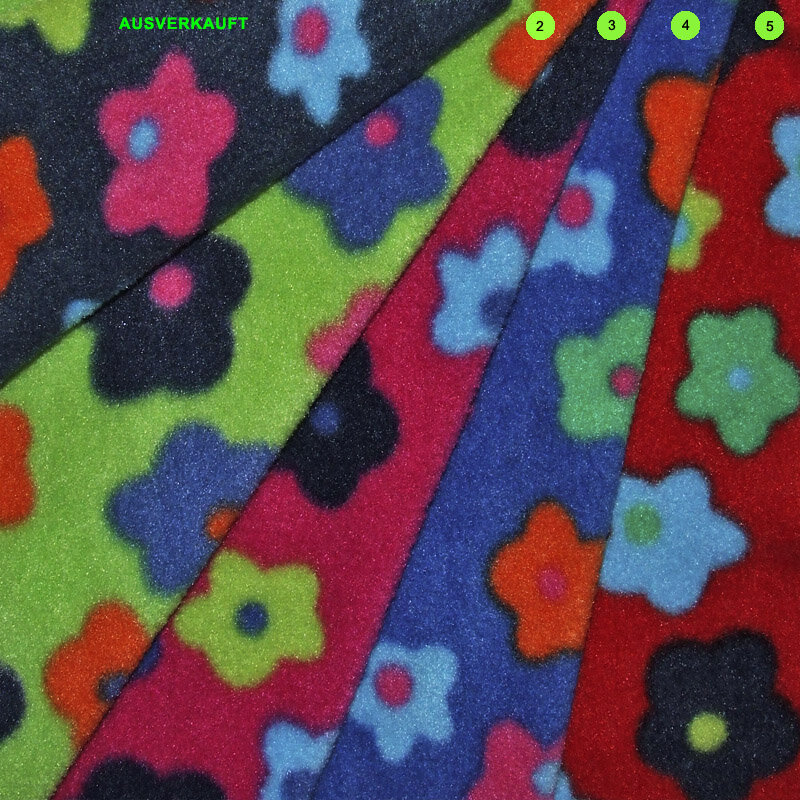 Anti Pilling Fleece Druck Blume 02 apfelgrün