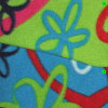 Anti Pilling Fleece Druck Kreisel 04  türkis