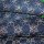 Jeans Pailletten Stickerei Blumen 01 mittelblau