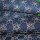 Jeans Pailletten Stickerei Blumen 02 blau