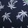 Jersey Metalldruck Palmen 03 dunkelblau-silber