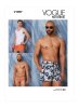 Vogue Schnittmuster Herren Bademode