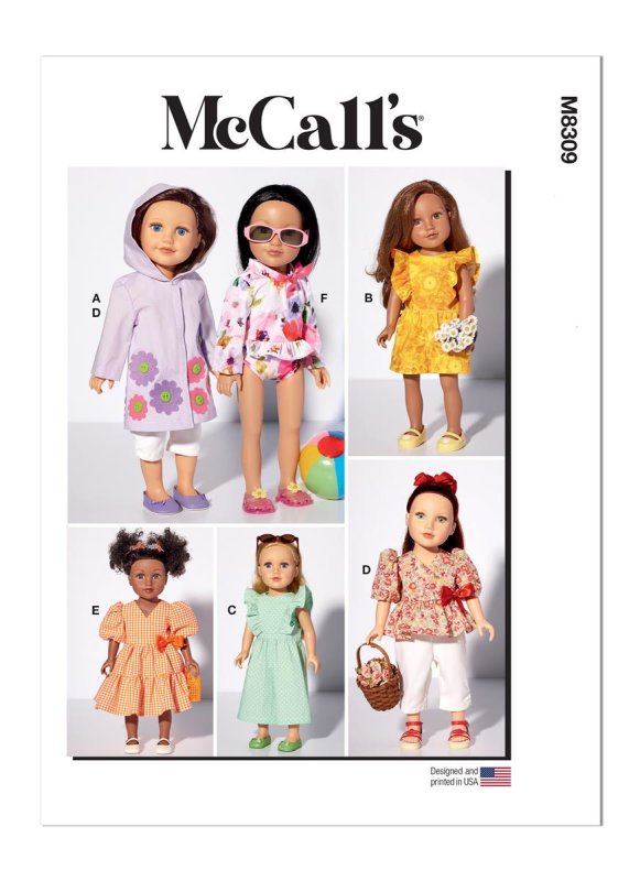 McCALLS Schnittmuster Puppen Kleid Alle Größen 