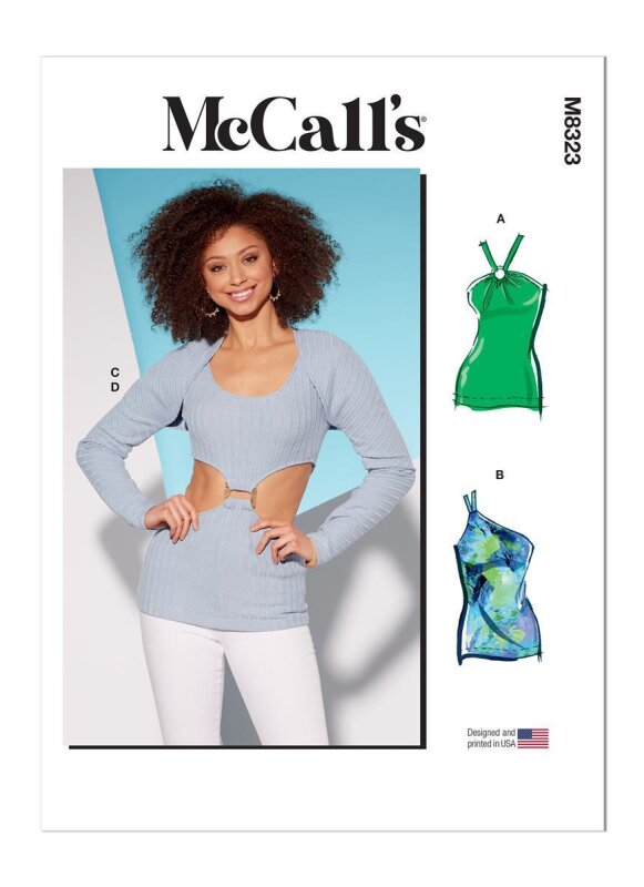 McCALLS Schnittmuster Damen Top A5 Größe 32-40