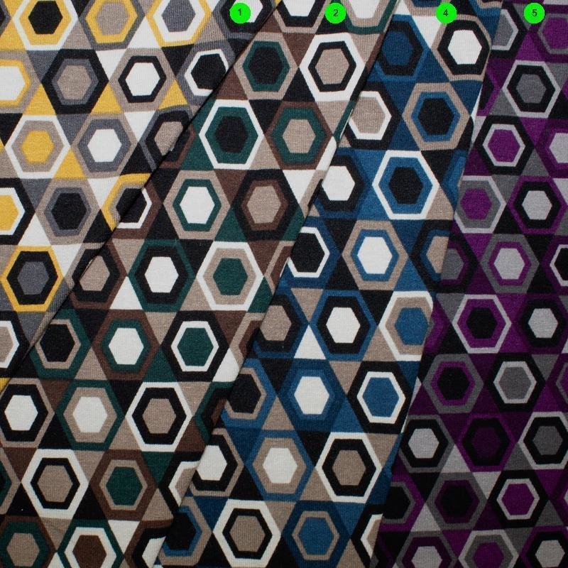 Jerseystoffe bedruckt, Geometrie 05 lila