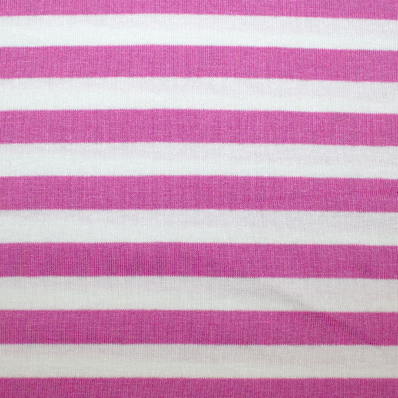 Viskose Jerseystoffe Ringel Serie 10 mm 01 pinkviolett