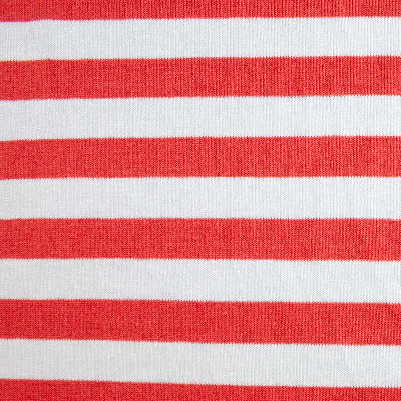 Viskose Jerseystoffe Ringel Serie 10 mm 14 rotorange
