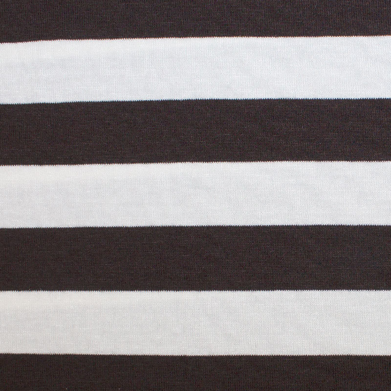 Viskose Jerseystoffe Ringel Serie 20 mm 07 schwarzbraun