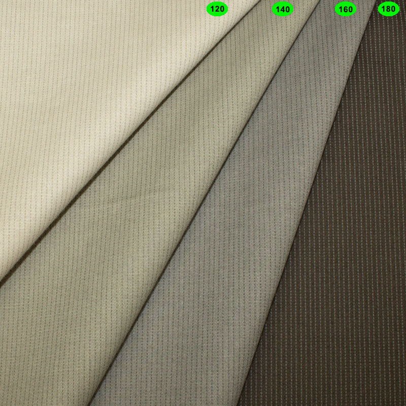 Mischgewebe Stretch "pigmentiert" Nadelstreifen 2 mm 140 grauoliv