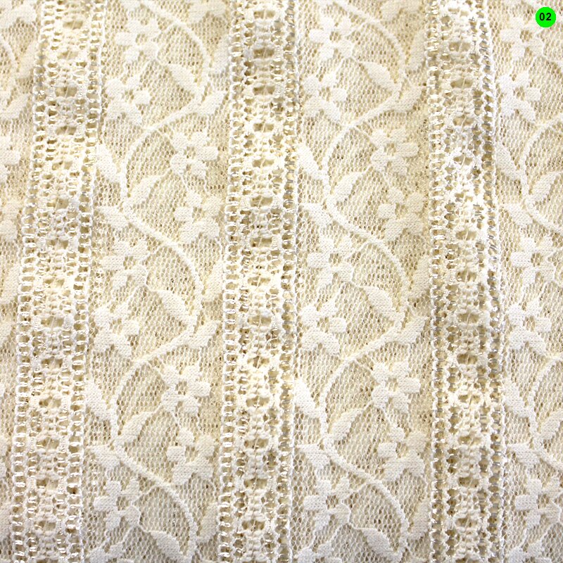 Stretch Spitze Streifen 02 creme