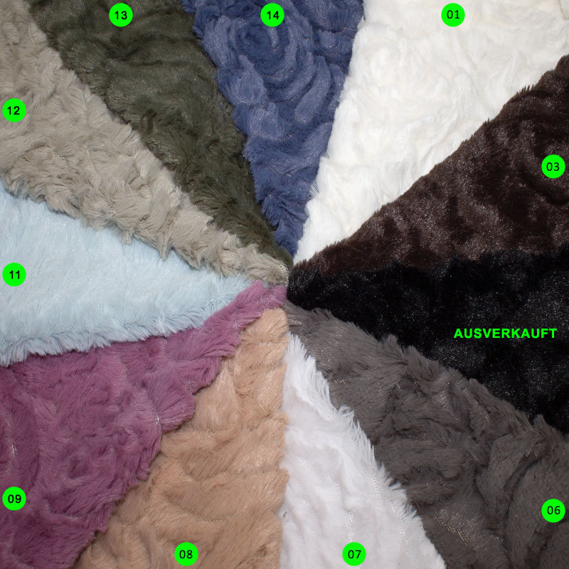 Fellimitat Blumen Optik in 11 Farben 13 oliv