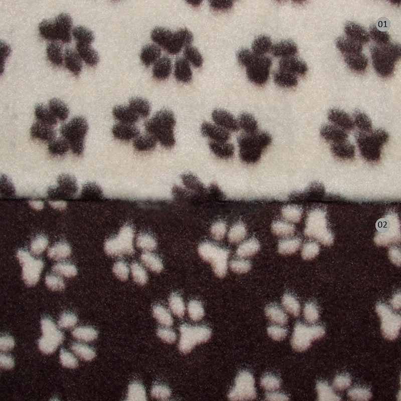 Anti-Pilling-Fleece, Pfote 02 Tierpfote braun