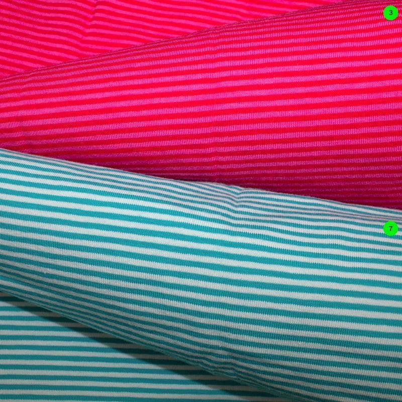 Baumwolljersey Querstreifen 3 mm 03 pink-rosa