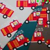 Baumwolljersey Feuerwehrauto 05 braun