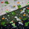 Baumwolljersey Weihnachten-Dino ÖkoTex 03 dunkelblau