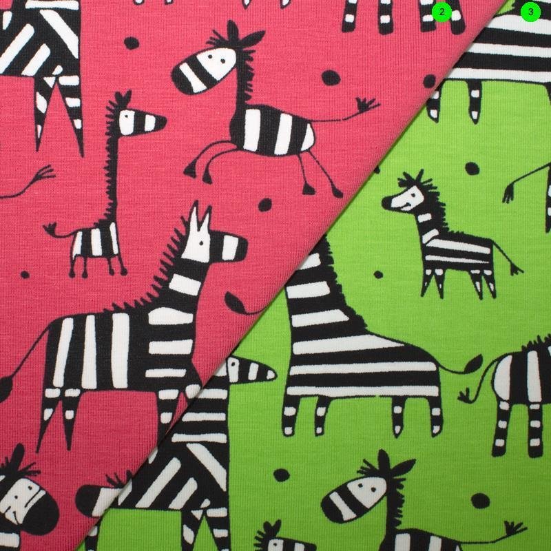 Baumwolljersey Zebra 02 limettengrün