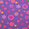 Baumwolljersey Muster Blumen 04 violett