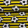 Baumwolljersey Fussball 03 gelb-schwarz