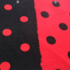 Satin angeraut und bedruckt 02 rot schwarz