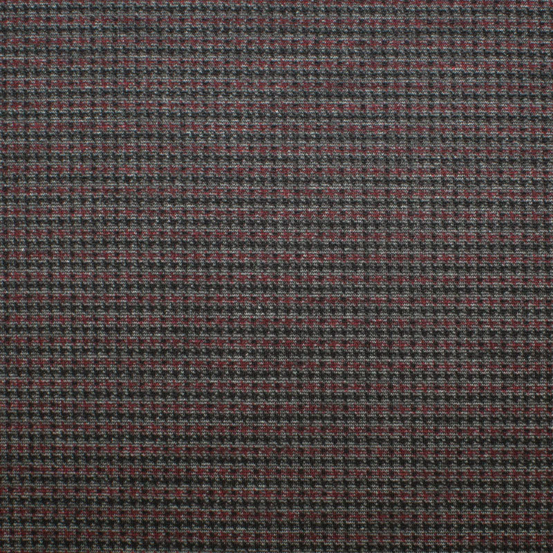 Winterjersey "DIGI" Druck Hahnentritt 3 mm, Design 40281 02 grau-bordeaux