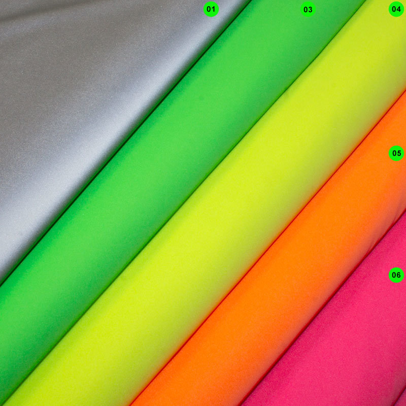Reflektorstoff Flureszierend in 5 Farben 01 silber