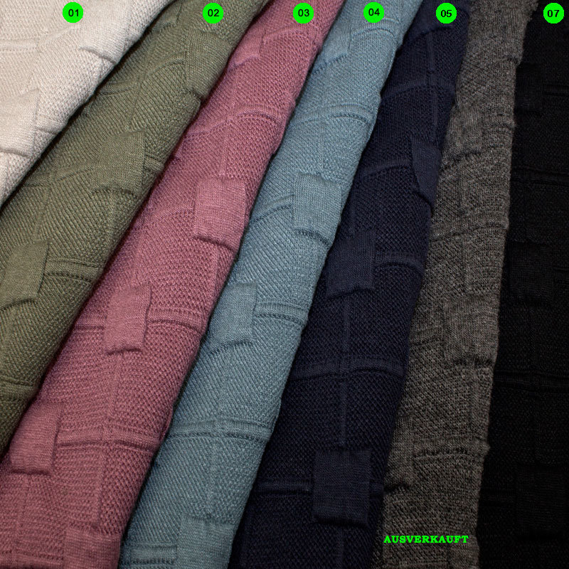 Doppeljersey Jacquard 05 dunkelblau