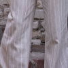 Modestoffe Leinenmischgewebe beige Streifen ÖkoTex (Hose)