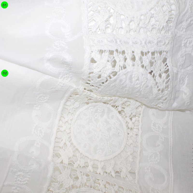 Baumwoll-Voile mit einseitiger Stickerei-Bordüre 23 cm 02 ecru